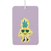 Groovy Pineaple Vibes - Cool Obstbäume Cartoon Autolufterfrischer (Vorderseite)