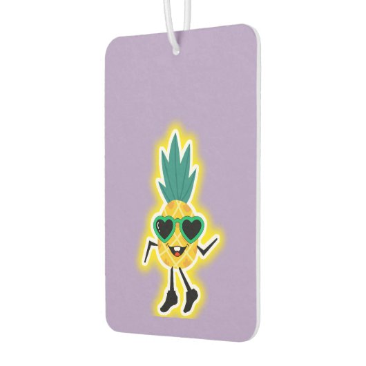 Groovy Pineaple Vibes - Cool Obstbäume Cartoon Autolufterfrischer (Links)