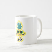 Groovy Pineaple Vibes - Cool Obstbäume Cartoon Kaffeetasse (VorderseiteRechts)