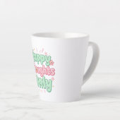 Groovy Pink and Green "Happy Thoughts Only" Milchtasse (Rechte Ecke)