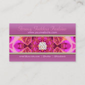 Groovy Pink Fashion Goddess Business Card Visitenkarte (Rückseite)