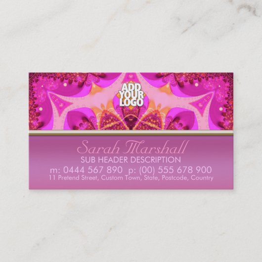 Groovy Pink Fashion Goddess Business Card Visitenkarte (Vorderseite)