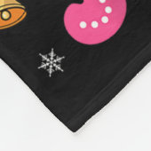Groovy Pink Gingerbread Sleigh Coquette Bow Christ Fleecedecke (Ecke)
