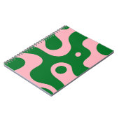 Groovy Pink & Green Abstrakt Spiral Notebook Notizblock (Linke Seite)