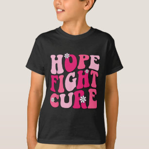 Groovy Pink Hope Fight Cure Breast Cancene Awarene T-Shirt