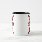 Groovy Pink "Love Yourself First" Quote Tasse (Zentrum)
