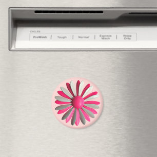 Groovy Pink MOD Hippie Daisy Blume Floral Bouquet Magnet
