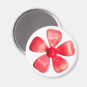 Groovy Pink MOD Hippie Daisy Blume Power Floral Magnet (Vorderseite/Rückseite)