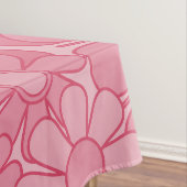 Groovy Pink Retro 60er 70er Floral Muster Tischdecke (Beispiel)