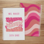 Groovy Pink Retro Teacher Planer