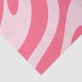 Groovy Pink Wavy Loops Retro Abstraktes Muster Seidenpapier (Detail)