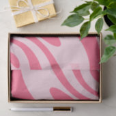 Groovy Pink Wavy Loops Retro Abstraktes Muster Seidenpapier (Geschenk)