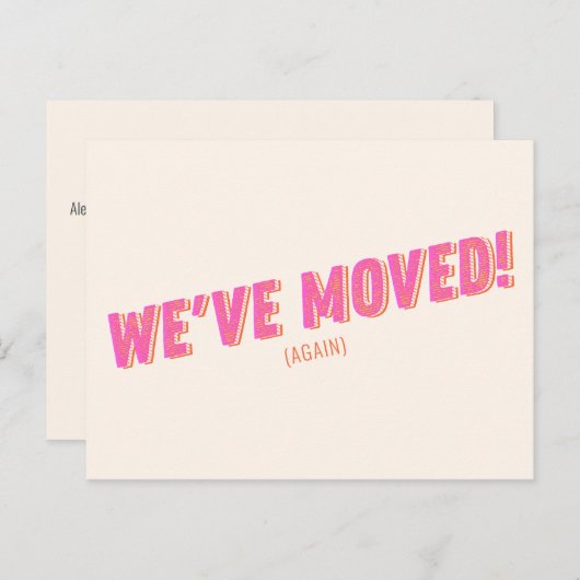 Groovy Pink Wir haben die neue Ankündigung über Be Postkarte (Vorne/Hinten)