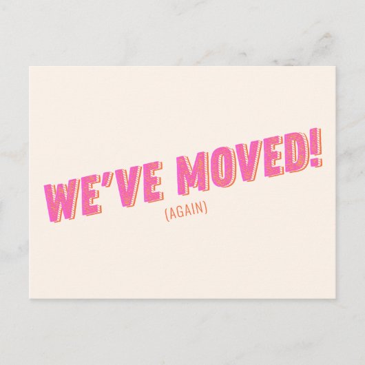 Groovy Pink Wir haben die neue Ankündigung über Be Postkarte (Vorderseite)