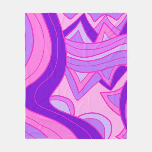 Groovy Pinks Fleecedecke (Vorderseite)