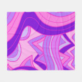 Groovy Pinks Fleecedecke (Vorderseite (Horizontal))