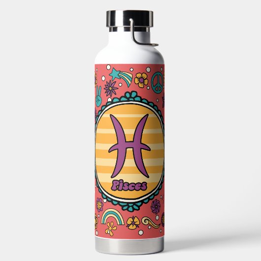 Groovy Pisces Custom Trinkflasche (links)