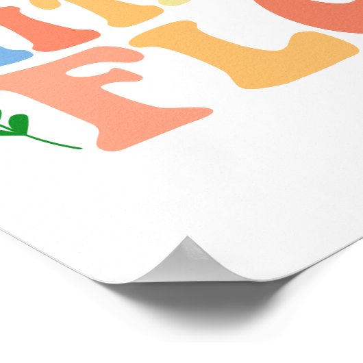 Groovy Plant Lover "Grow With The Flow" Graphic Poster (Ecke)