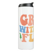 Groovy Plant Lover "Grow With The Flow" Graphic Thermosbecher (Nach links gedreht)