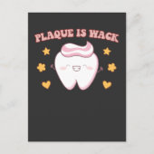 Groovy Plaque ist Wack Dental Hygienist Einladungspostkarte (Vorderseite)