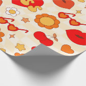 Groovy Pop Art valentines kiss aus den 60er Jahren Geschenkpapier (Ecke)