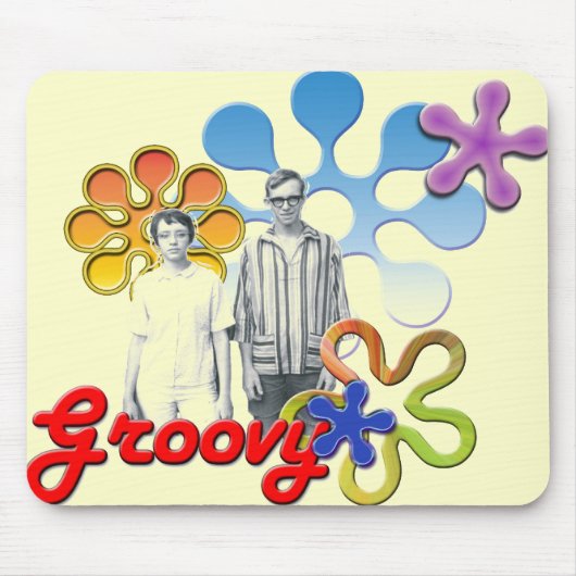 Groovy Pop-Kunst Mousepad (Vorne)