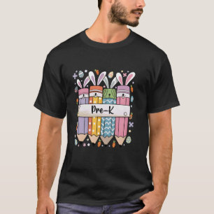 Groovy Pre-K-Lehrer Osterhase unterrichtet Ostern T-Shirt