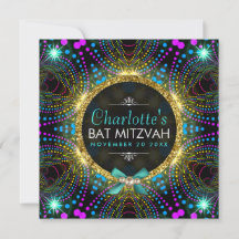 Groovy Princess Mint Rosa Schwarzlicht Bat Mitzvah