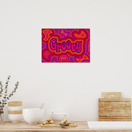 Groovy Print Poster (Küche)