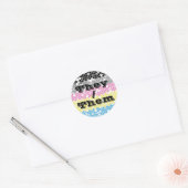 Groovy Pronoun Polygender Pride Flag Runder Aufkleber (Umschlag)