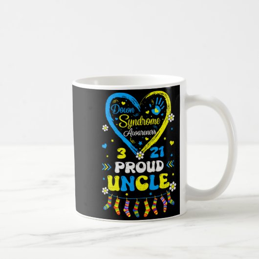 Groovy Proud Down Syndrome Uncle Awareness Matchin Kaffeetasse (Rechts)