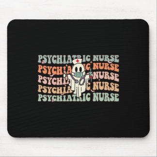 Groovy Psych Nurse Halloween Psychiatric He Mousepad