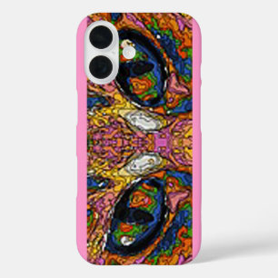 Groovy Psychedelic Cat Eyes iPhone 16 Hülle