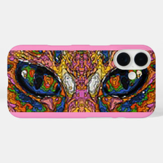 Groovy Psychedelic Cat Eyes iPhone 16 Hülle