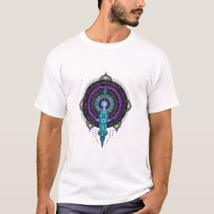 Groovy Psychedelic Dreamscapes: Futuristischer Neo T-Shirt