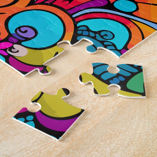 Groovy Psychedelic Floral Puzzle (Seite)