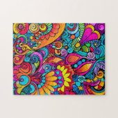 Groovy Psychedelic Floral Puzzle (Horizontal)