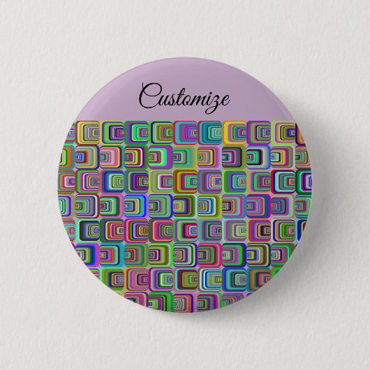Groovy Psychedelic Hippie-Stil Thunder_Cove Button (Vorderseite)