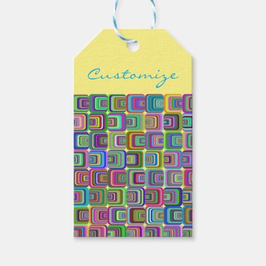 Groovy Psychedelic Hippie-Stil Thunder_Cove Geschenkanhänger (Vorderseite)