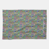 Groovy Psychedelic Hippie-Stil Thunder_Cove Geschirrtuch (Horizontal)