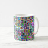 Groovy Psychedelic Hippie-Stil Thunder_Cove Kaffeetasse (VorderseiteRechts)