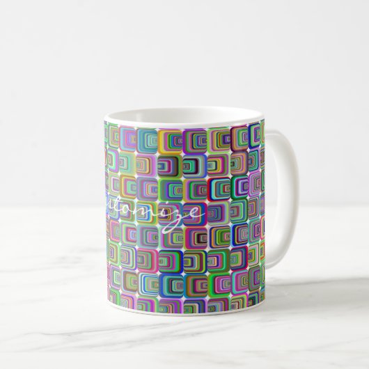 Groovy Psychedelic Hippie-Stil Thunder_Cove Kaffeetasse (VorderseiteRechts)