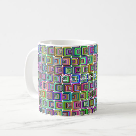 Groovy Psychedelic Hippie-Stil Thunder_Cove Kaffeetasse (Vorderseite Links)
