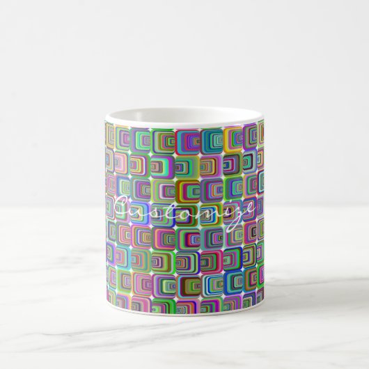 Groovy Psychedelic Hippie-Stil Thunder_Cove Kaffeetasse (Mittel)