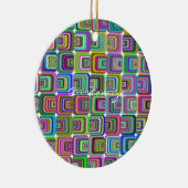 Groovy Psychedelic Hippie-Stil Thunder_Cove Keramik Ornament (Rechts)