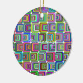 Groovy Psychedelic Hippie-Stil Thunder_Cove Keramik Ornament (Links)