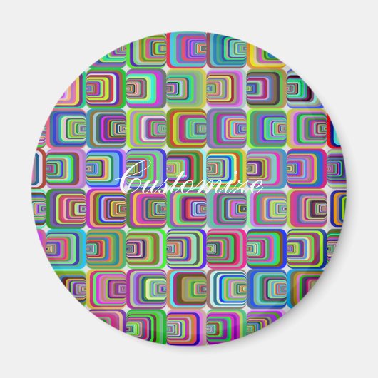 Groovy Psychedelic Hippie-Stil Thunder_Cove Magnet (Vorne)