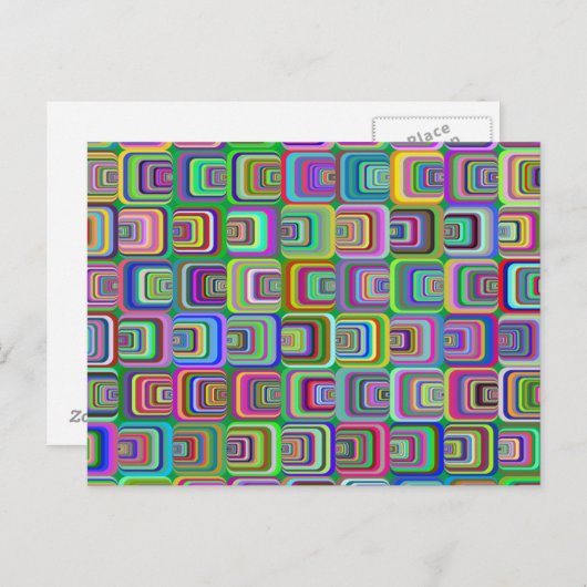 Groovy Psychedelic Hippie-Stil Thunder_Cove Postkarte (Vorne/Hinten)