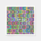 Groovy Psychedelic Hippie-Stil Thunder_Cove Serviette (Vorderseite)