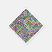 Groovy Psychedelic Hippie-Stil Thunder_Cove Serviette (Ecke)